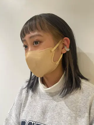 ミディアム 永田 優希のヘアスタイル