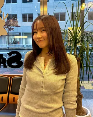 ロング カラー SASAnagano 堀内未梨のヘアスタイル