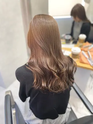セミロング shes梅田 はまもとのヘアスタイル