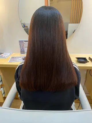 ロング 艶カラー／ストレート かとうゆうき🍯のヘアスタイル