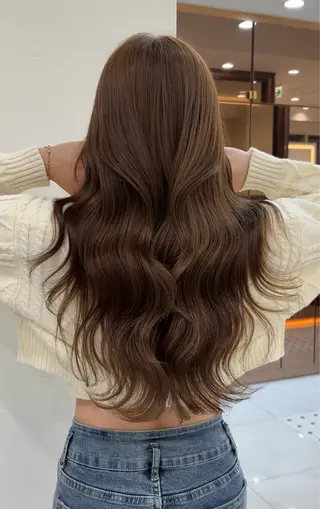ロング カラー 𝑨𝑲𝑶 🍒/ 暖色カラーのヘアスタイル