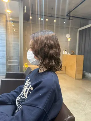 ミディアム 🌿朝5分でお洒落 パーマスタイル🌿のヘアスタイル