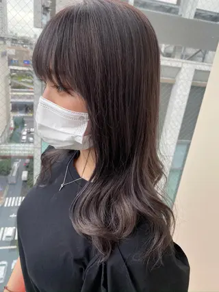 カラー 顔まわりの神様✨ 透明感カラー藤嶋秀幸のヘアスタイル