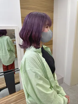 ミディアム カラー 飯塚 青空のヘアスタイル