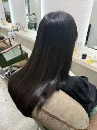 ロング カラー 縮毛矯正/ /関内/あべももこのヘアスタイル