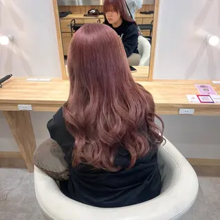 セミロング カラー 望愛/レイヤー/ハイ トーン/デザインのヘアスタイル