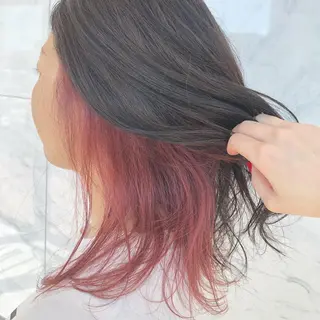 ミディアム カラー ヘアアレンジ yoshino yukoのマツエク・マツパデザイン