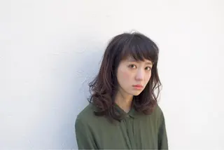 ミディアム パーマ 【白髪ぼかし 専門GBG】自由が丘のヘアスタイル