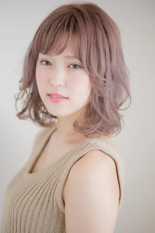 ミディアム カラー パーマ 髪質改善サロン Liko🌟のヘアスタイル