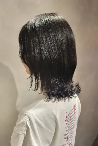 ミディアム Ayu🐾縮毛矯正/ ブリーチ無しカラーのヘアスタイル
