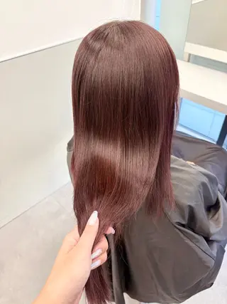 セミロング カラー 天野 利咲のヘアスタイル