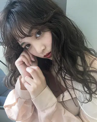 セミロング カラー ヘアアレンジ GiseL天神カラー 髪質改善/ブリーチのヘアスタイル