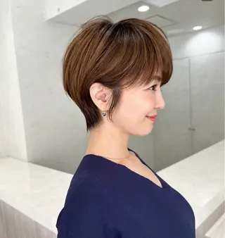 ショート 白髪率別白髪ぼかし /なおき/表参道のヘアスタイル