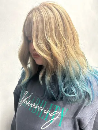 セミロング カラー メンズ多数⚡ブリーチ 特化💚Acchonのヘアスタイル