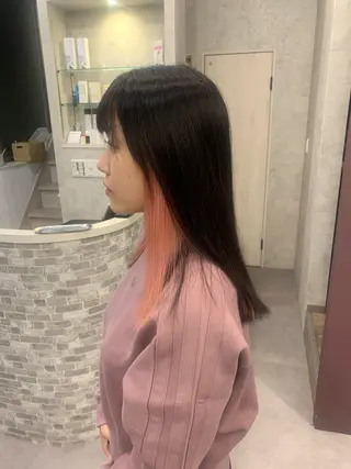 カラー 酸性ストレート 髪質改善のヘアスタイル