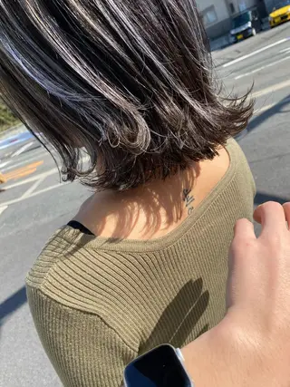 ミディアム カラー 鍵谷 公宏のヘアスタイル