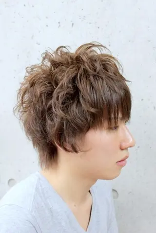 ショート カラー パーマ メンズ 村上 貴徳のヘアスタイル