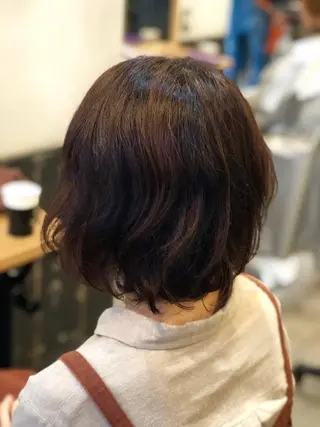 ショート カラー パーマ 美髪矯正 🌈髪質改善 山下のヘアスタイル