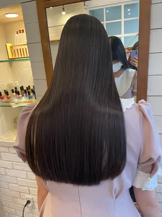 ロング パーマ ✨透明感ケアカラー✨ 長野ゆきなのヘアスタイル