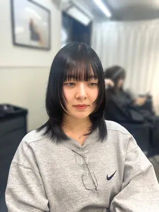ミディアム くびれボブ特化✨/ レイヤーボブ/渋谷のヘアスタイル
