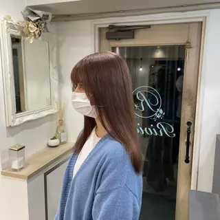 ロング カラー ミルクティーベージュ /三村克彦のヘアスタイル