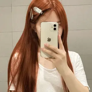 ロング カラー Haruka 🎀暖色カラーのヘアスタイル
