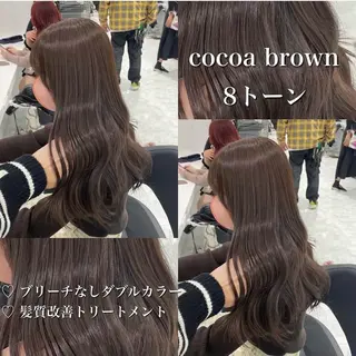 カラー 🤍ブリーチなし ブラウンhimi🤍のヘアスタイル