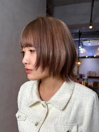 ショート カラー 透明感カラー/パーマ 🌀アオノのヘアスタイル