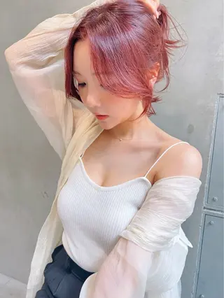 セミロング カラー ✨🩷似合わせ🩷✨ ブリーチ🫰🏾前川のヘアスタイル