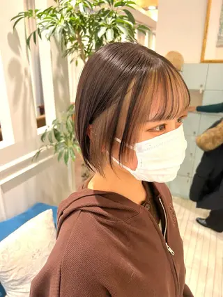 ショート カラー パーマ ヘアアレンジ 🌈インナーカラー ‘ショウマ’🌈のヘアスタイル
