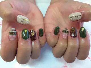 ネイル ネイルリボン 受付スタッフのネイルデザイン