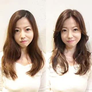 ロング 髪質改善縮毛矯正 専門店のヘアスタイル