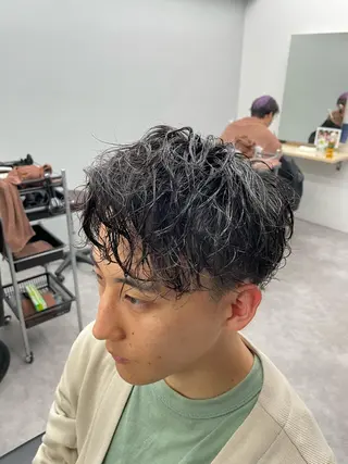 ショート パーマ ヘアアレンジ メンズ ⚡️王道メンズ⚡️ 北千住駅近!のヘアスタイル