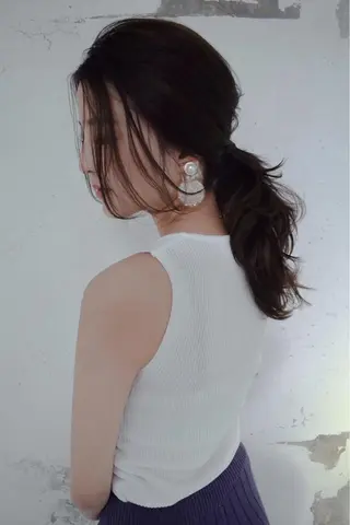 ロング カラー パーマ ヘアアレンジ メンズ キッズ ネイル マツエク・マツパ EnBlesS西宮 マンツーマン神道有基のヘアスタイル