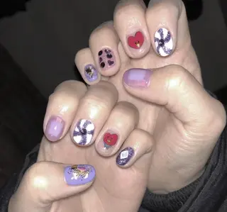 ネイル パラあり！フィルイン 美フォルムのネイルデザイン