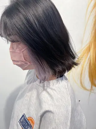 ミディアム カラー ブリーチカラー/ 岩破瑞希のヘアスタイル