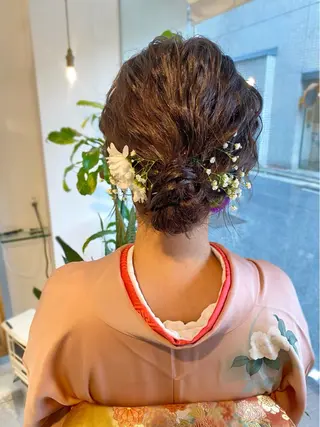 ミディアム 安永 涼のヘアスタイル