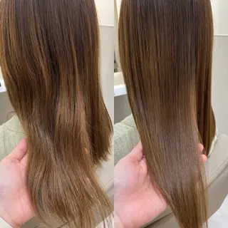 セミロング カラー 艶髪🌟髪質改善✨ Zinaヤマダ チサのヘアスタイル