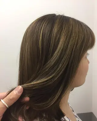 ミディアム カラー 💘透明感カラー💘 沖本 将宏のヘアスタイル