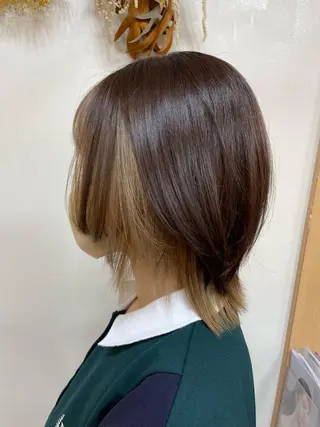 ミディアム 韓国ヘア 🤍中西麻友🤍のヘアスタイル