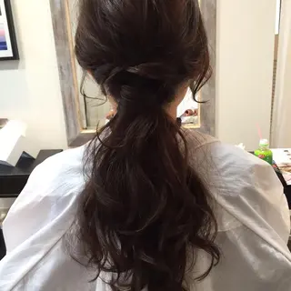 ロング カラー ヘアアレンジ MIZUHO / ダブルカラー髪質改善のヘアスタイル