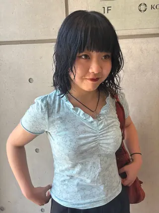 ミディアム abe yuikaのヘアスタイル