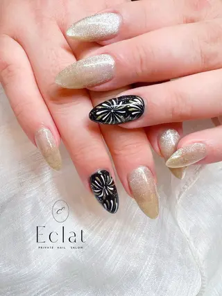 ロング eclat.nail エクラネイルのネイルデザイン