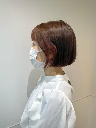 ショート ヘアアレンジ 髪と心を整える美容師 透明感カラー/ボブのヘアスタイル