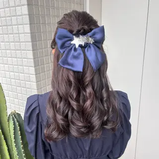 ヘアアレンジ 艶感カラー/オリーブ アレンジ：♡のヘアスタイル