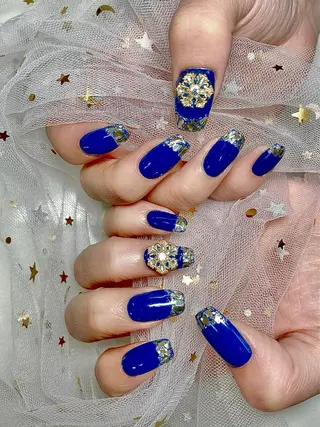 ネイル I-nailロング /ワンホン/キラキラのネイルデザイン