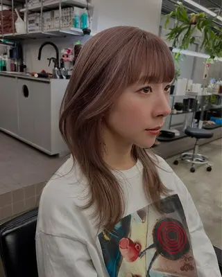 ミディアム カラー ダブルカラー/ ケアブリーチ/クニトのヘアスタイル