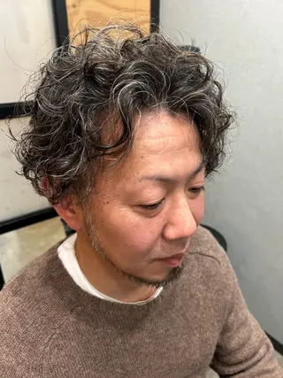 ショート カラー パーマ メンズ 久木原 ゆりのヘアスタイル
