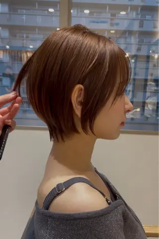 ショート カラー 🌟透明感カラー× 小顔カット いっせいのヘアスタイル