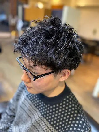 ショート パーマ メンズ メンズカット kimotoのヘアスタイル